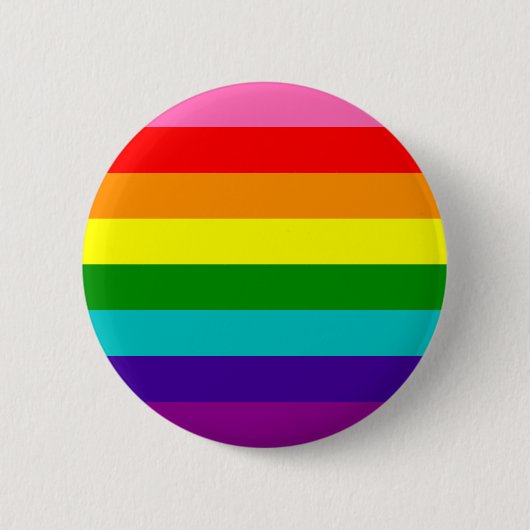 Retro Rainbow 8 Pride Ronde Button 5,7 Cm (Voorkant)