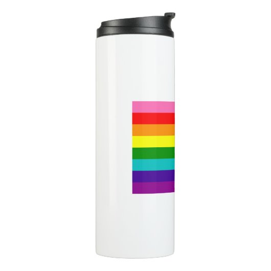 Retro Rainbow 8 Pride Thermosbeker (Gedraaid links)