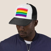 Retro Rainbow 8 Pride Trucker Pet (In situ)