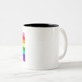 Retro Rainbow 8 Pride Tweekleurige Koffiemok (Voorkant rechts)