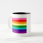 Retro Rainbow 8 Pride Tweekleurige Koffiemok (Voorkant links)