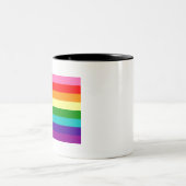 Retro Rainbow 8 Pride Tweekleurige Koffiemok (Center)