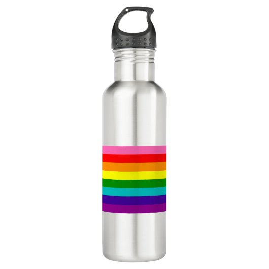 Retro Rainbow 8 Pride Waterfles (Voorkant)