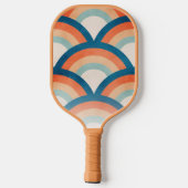 Retro Rainbow aangepaste tekst Pickleball Paddle (Achterkant)