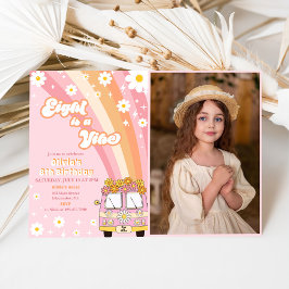 Retro Rainbow Acht is een Vibe Groovy 8e verjaarda Kaart