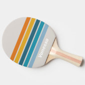 Retro Rainbow Across Striping with Name Tafeltennisbatje (Zijkant)