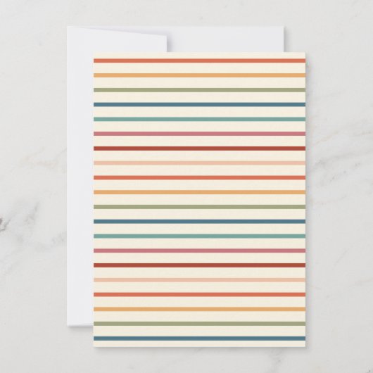 retro | Rainbow Afstuderen foto aankondiging (Achterkant)