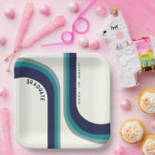 Retro Rainbow Arch Afstudeerfeest Papieren Bordje (Feest)