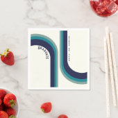 Retro Rainbow Arch Afstudeerfeest Servet (Insitu)