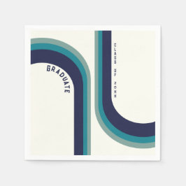 Retro Rainbow Arch Afstudeerfeest Servet