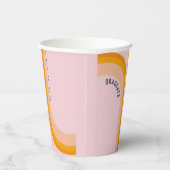 Retro Rainbow Arch Afstuderen Papieren Bekers (Rechts)