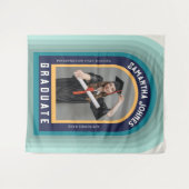 Retro Rainbow Arch Foto Afstuderen Achtergronden Wandkleed (Voorkant (horizontaal))