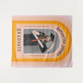 Retro Rainbow Arch Foto Afstuderen Achtergronden Wandkleed (Voorkant (horizontaal))