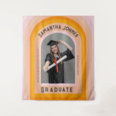 Retro Rainbow Arch Foto Afstuderen Achtergronden Wandkleed (Voorkant)