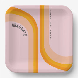 Retro Rainbow Arch Foto Afstuderen Papieren Bordje