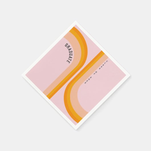 Retro Rainbow Arch Foto Afstuderen Servet (Hoek)