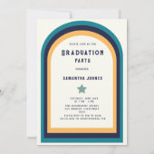 Retro Rainbow Arch Foto Geslaagd Kaart (Achterkant)