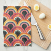 Retro Rainbow Arches Keukenhanddoek (Quarter Fold)