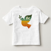 Retro Rainbow Be Peace Dove Toddler Tshirt (Voorkant)