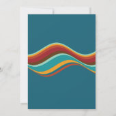 Retro Rainbow Birthday 60s 70s 80s  Party Kaart (Achterkant)