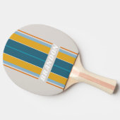 Retro Rainbow Board Stripes met naam Tafeltennisbatje (Zijkant)