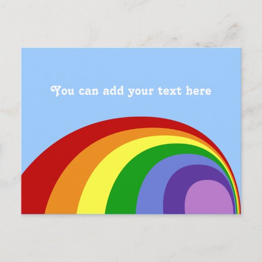 Retro Rainbow-Briefkaart Briefkaart (Voorkant)