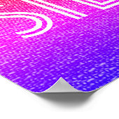 Retro Rainbow Bright Side Happy Motivatie Poster (Hoek)