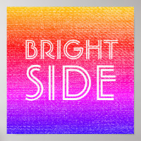 Retro Rainbow Bright Side Happy Motivatie