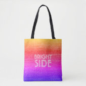 Retro Rainbow Bright Side Tote Bag (Voorkant)