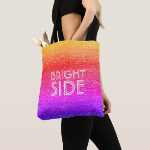 Retro Rainbow Bright Side Tote Bag