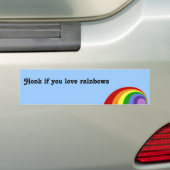 Retro Rainbow-Bumpersticker Bumpersticker (Op auto)