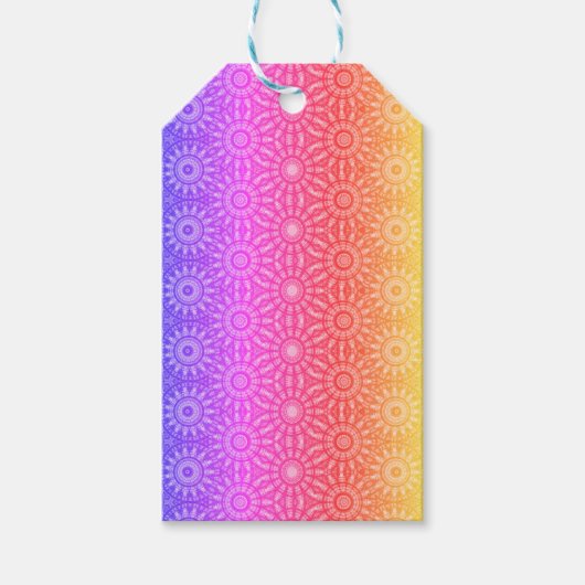 Retro Rainbow Cadeaulabel (Voorkant)