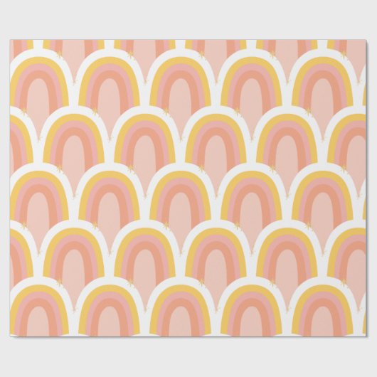 Retro Rainbow Cadeaupapier (Vlak)