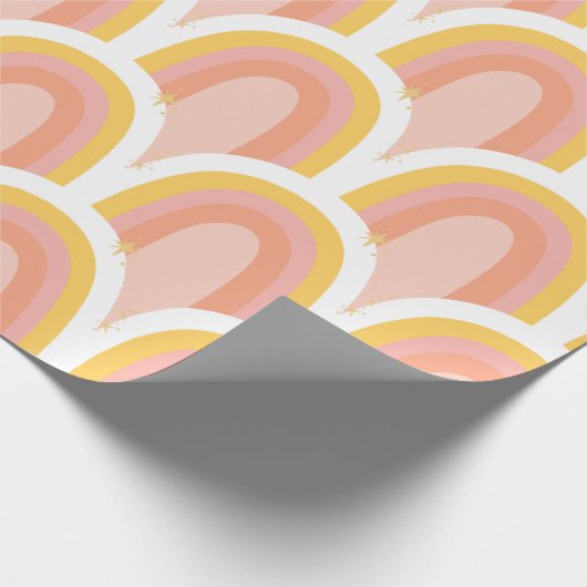 Retro Rainbow Cadeaupapier (Hoek)