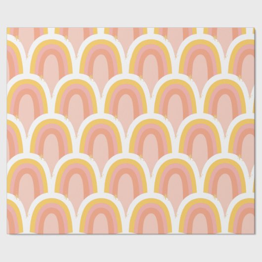 Retro Rainbow Cadeaupapier (Zoom)