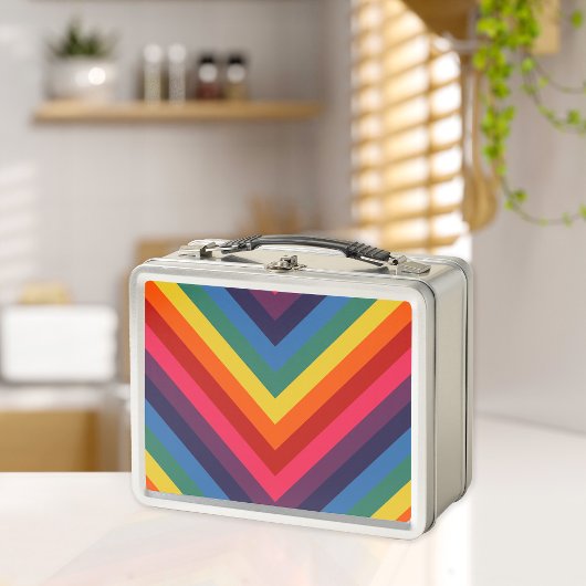 Retro Rainbow Chevron Colorful