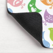 Retro Rainbow Chicken Fun Pattern Custom Mousepad Muismat (Hoek)