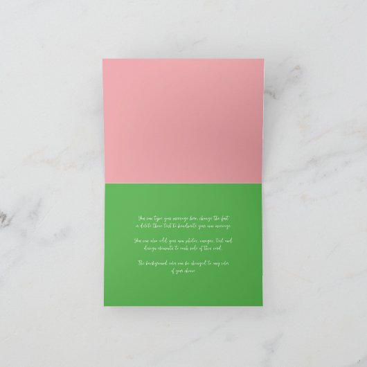 Retro Rainbow Chicks Fun Party Custom Note Kaart (Binnen)