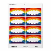 Retro Rainbow Cloud Etiket (Full Sheet)
