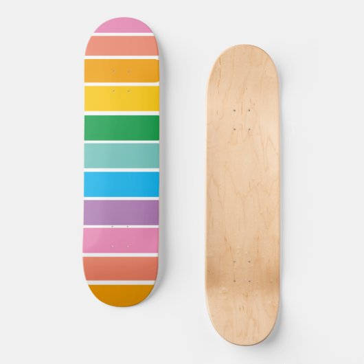 Retro Rainbow Cool Kind Skateboard (Voorkant)