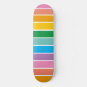 Retro Rainbow Cool Kind Skateboard (Voorkant)