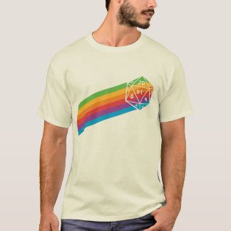 Retro Rainbow d20 T-shirt