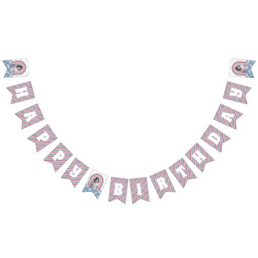 Retro Rainbow & Daisies Birthday Bunting Banner (Alle)