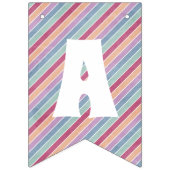 Retro Rainbow & Daisies Birthday Bunting Banner (Derde vlag)