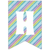 Retro Rainbow & Daisies Birthday Bunting Banner (Tweede vlag)