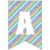 Retro Rainbow & Daisies Birthday Bunting Banner (Derde vlag)