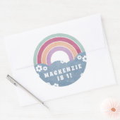 Retro Rainbow & Daisies Kind Birthday Sticker (Envelop)