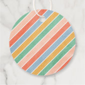 Retro Rainbow & Daisies Kind Party Favor Gift Labe Bedankjes Labels (Achterkant)