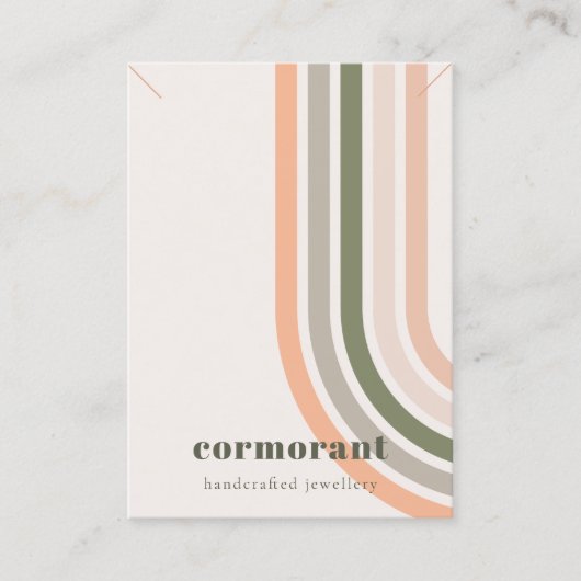 Retro Rainbow Desert Bracelet Ketting Display Visitekaartje (Voorkant)