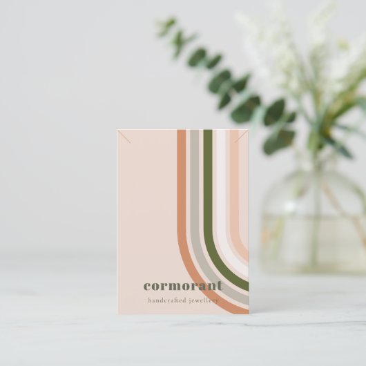 Retro Rainbow Desert Bracelet Ketting Display Visitekaartje (Staand voorkant)